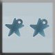 12045 Glass Treasures-Vy Small Domed Star 8mm Matte Aqua (Qty. 2) THUMBNAIL